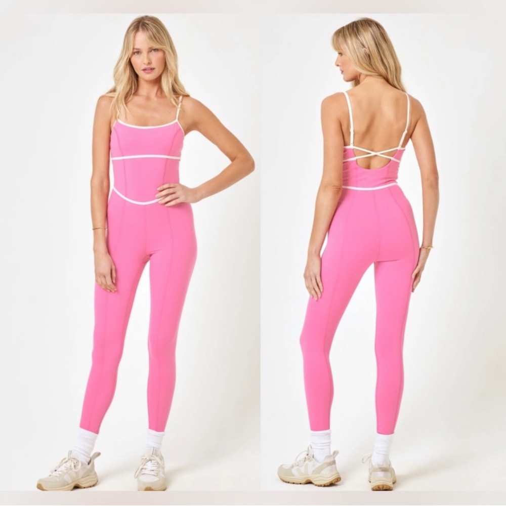 L*Space Pink Ace Jumpsuit, M
